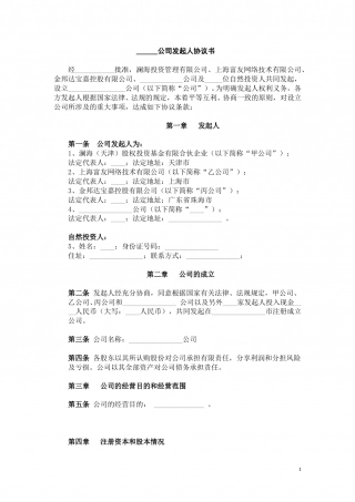 公司(筹)发起人协议书 (2).doc