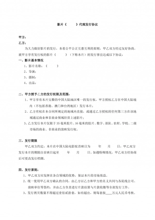 代理发行合作合同.doc