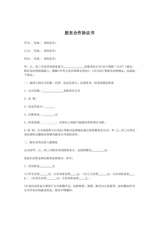 股东合作协议.doc