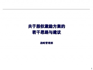 上市公司股权激励方案的若干考虑.ppt