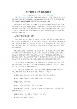 员工持股计划方案如何设计.docx