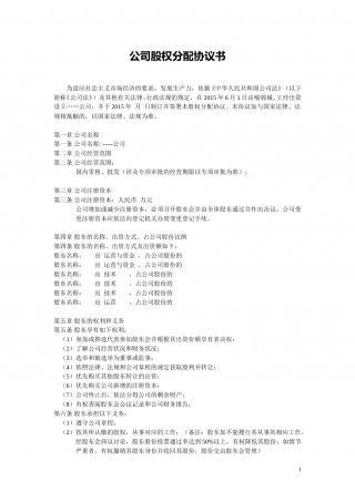 公司股权分配.doc