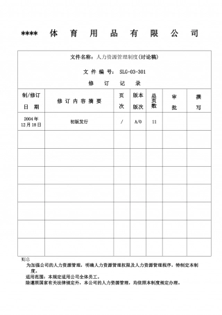 31-公司管理制度（适用于体育用品公司）.docx