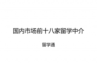 国内市场前十八家留学中介.ppt