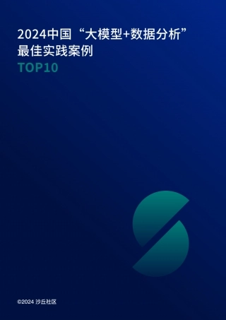 2024中国“大模型+数据分析”最佳实践案例TOP10.pdf