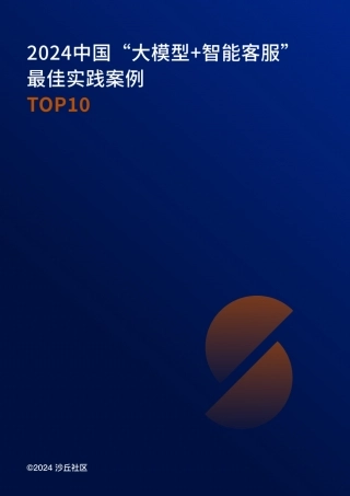 2024中国“大模型+智能客服”最佳实践案例TOP10.pdf