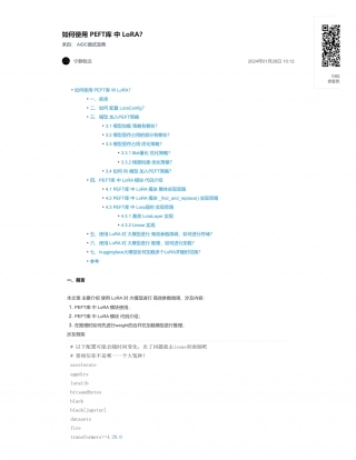 30-如何使用 PEFT库 中 LoRA？.pdf