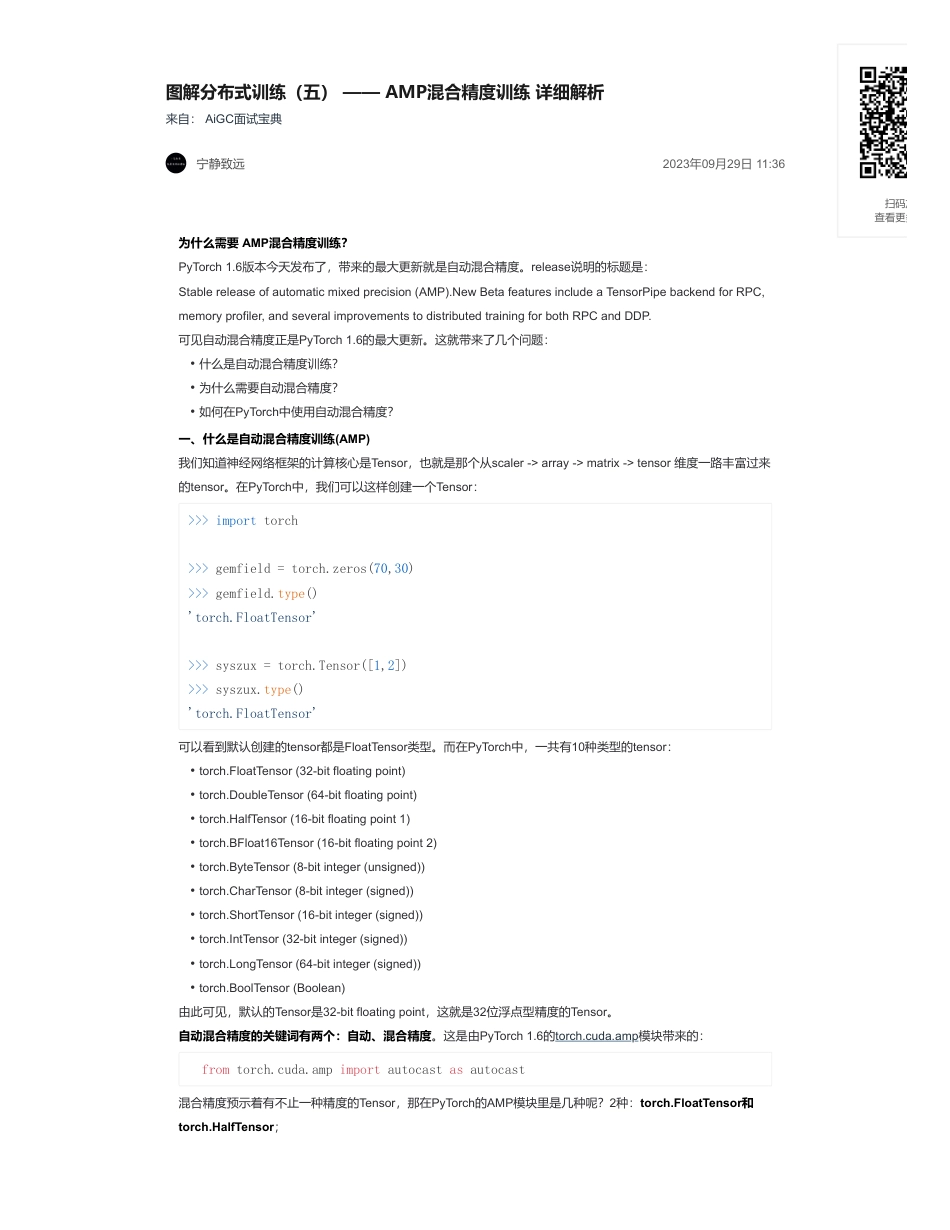 49-图解分布式训练（五） —— AMP混合精度训练 详细解析.pdf_第1页