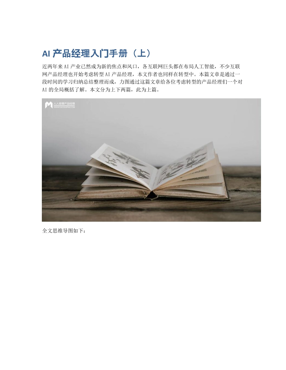 AI产品经理入门手册（上）.pdf_第1页