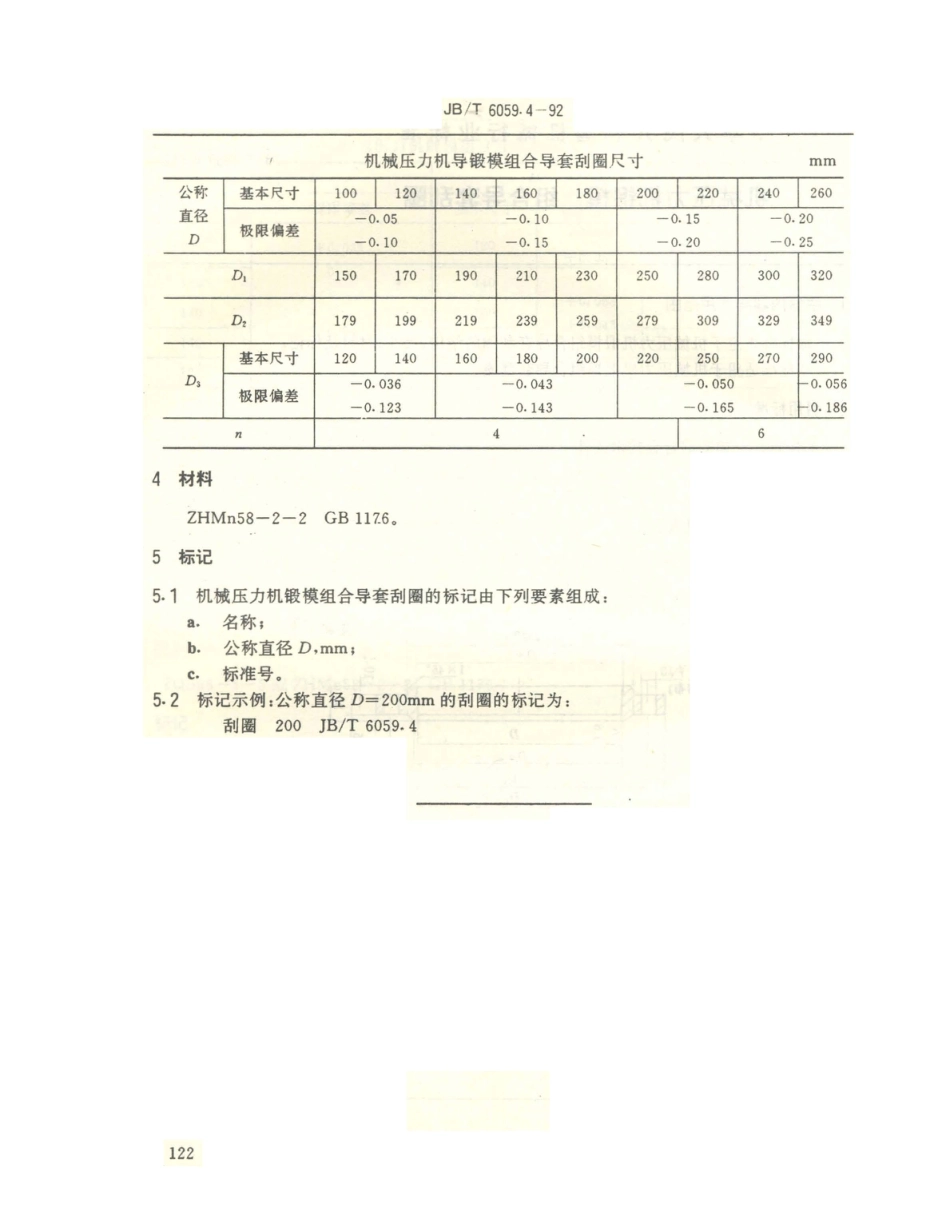 JB／T 6059.4-1992 机械压力机锻模 组合导套刮圈.PDF_第2页