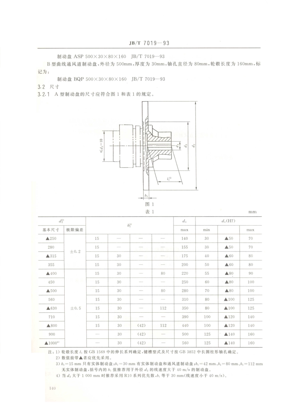 JB／T 7019-1993 盘式制动器 制动盘.PDF_第2页