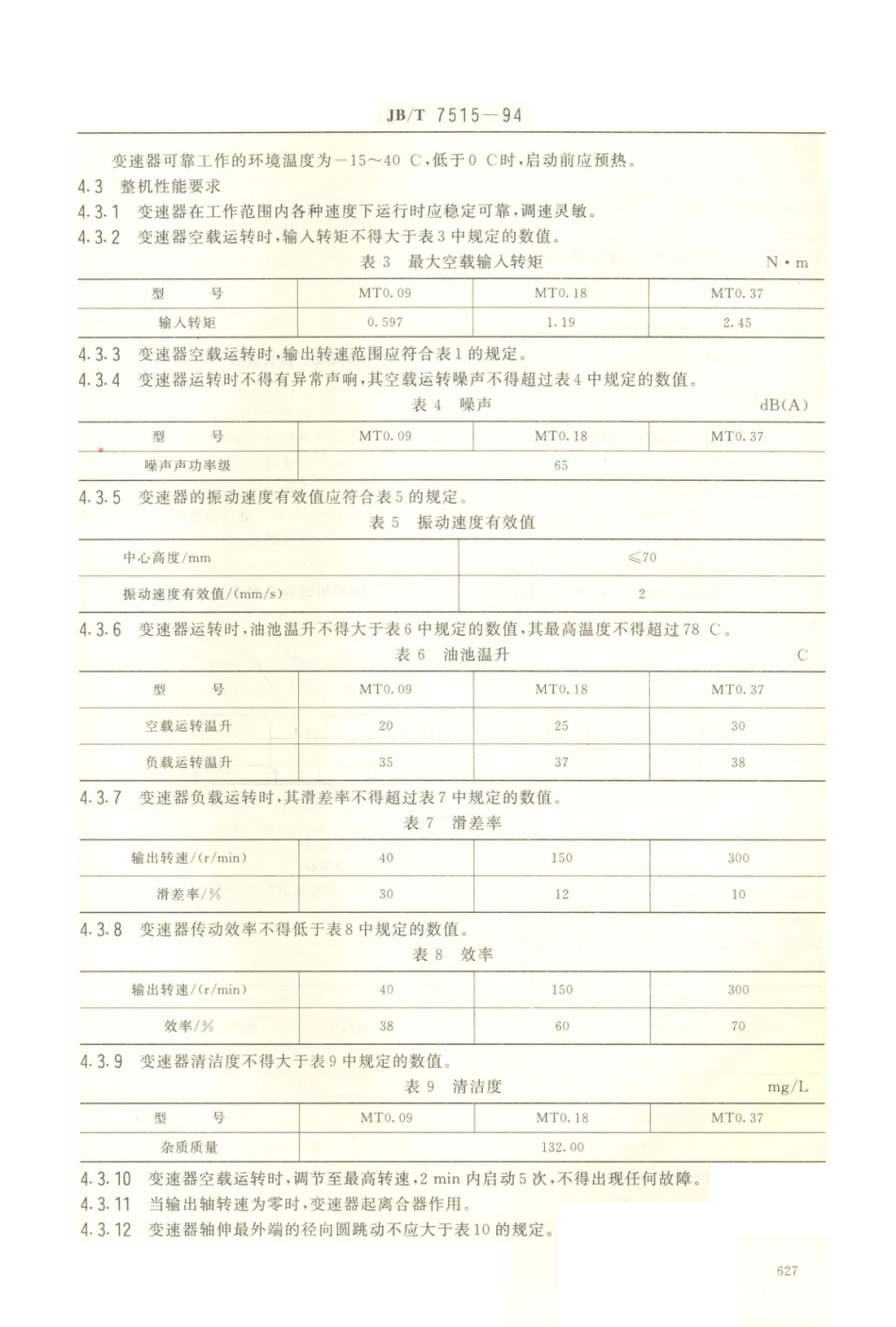 JB／T 7515-1994 四相并列连杆脉动无级变速器.PDF_第3页