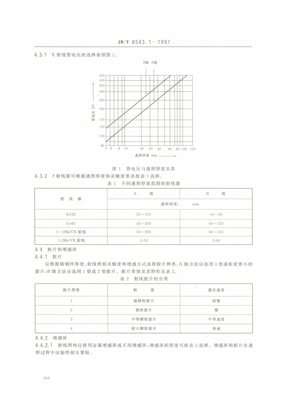 JB／T 8543.1-1997 泵产品零件无损检测 泵受压铸钢件射线检测方法及底片的等级分类.PDF_第3页