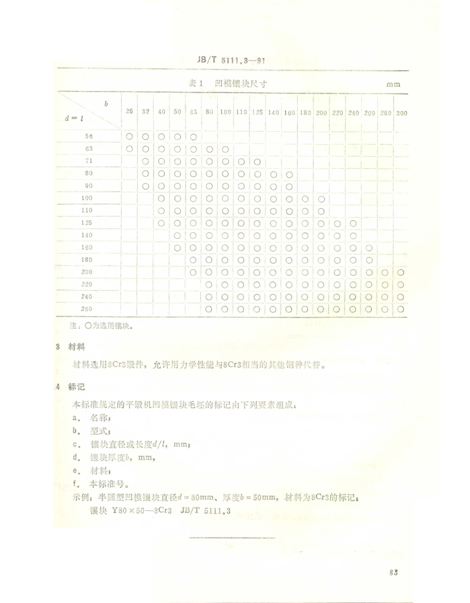 JB／T 5111.3-1991 平锻机锻模块结构尺寸及技术条件 平锻机 凹模镶块毛坯结构与尺寸.PDF_第2页