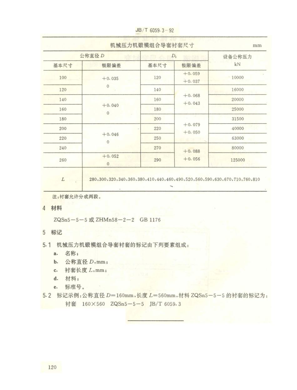 JB／T 6059.3-1992 机械压力机锻模 组合导套衬套.PDF_第2页