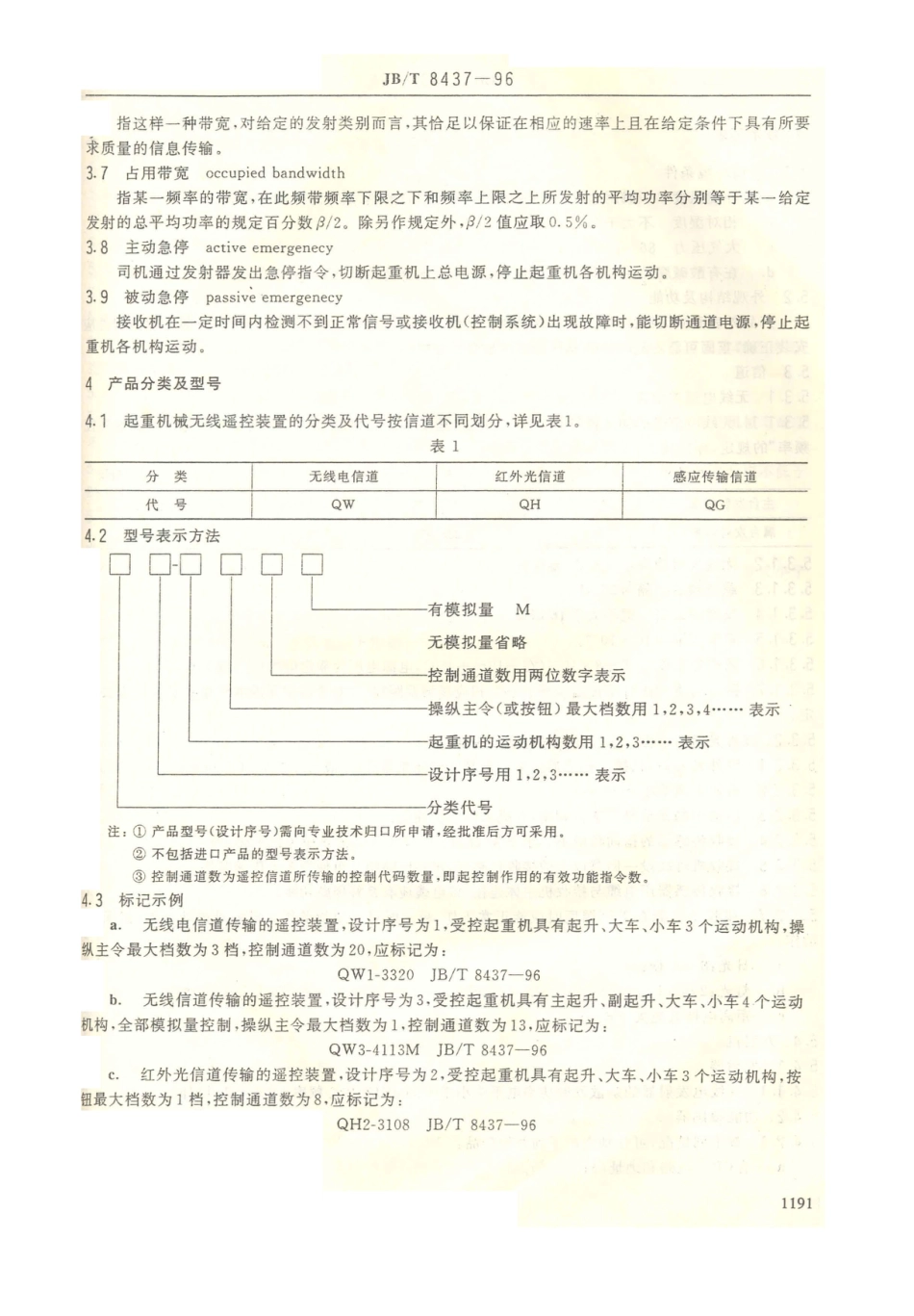 JB／T 8437-1996 起重机械无线遥控装置.PDF_第2页