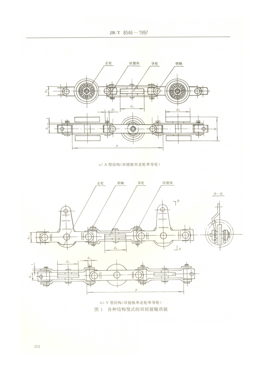 JB／T 8546-1997 双铰接输送链.PDF_第3页