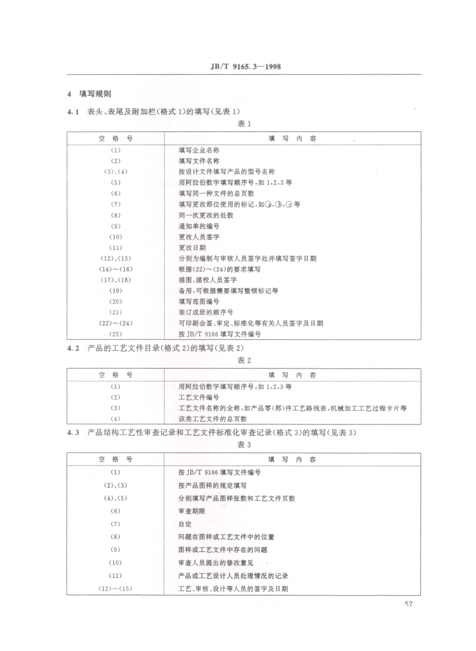 JB／T 9165.3-1998 管理用工艺文件 格式.PDF_第2页