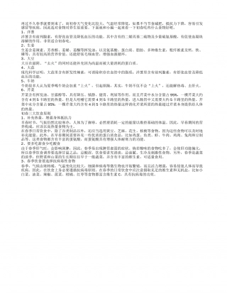 初春饮食初春养生必备的食物.txt
