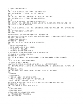 春季瘦身食谱春季如何减肥.txt