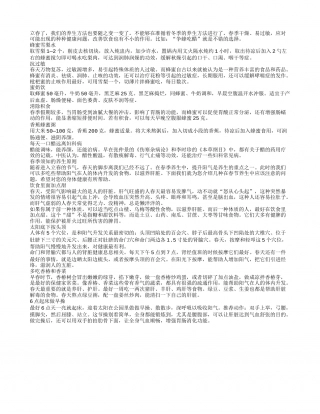 春季养生 蜂蜜抗过敏食醋解毒早春.txt