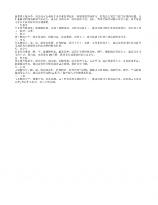 春天祛湿吃什么 七种食材有用处早春.txt