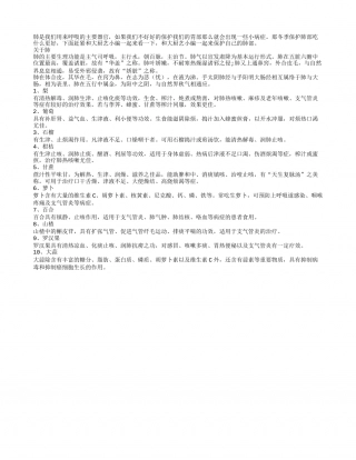 冬季常吃十大食物对肺部有益隆冬.txt