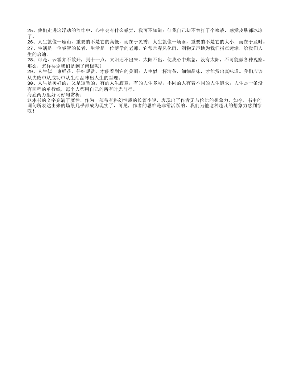 海底两万里好词好句读书笔记摘抄赏析及读后感.txt_第2页