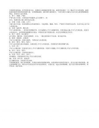 合理搭配食物 远离食物危害早春.txt