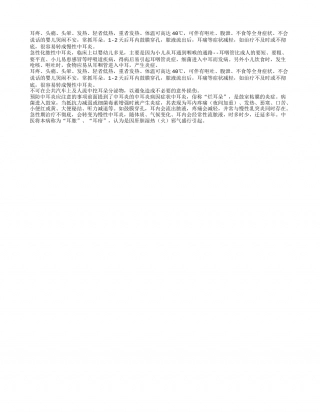 急性化脓性中耳炎有哪些症状？早春.txt