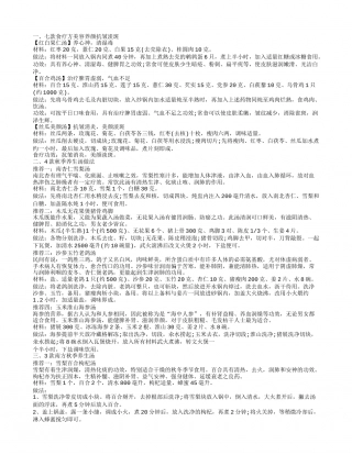 秋季养生汤，六款南方秋季养生汤，八款秋季养生汤做法，七款食疗方美容养颜抗皱淡斑.txt