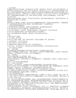 柿子的营养 柿子的这些作用你都知道吗.txt