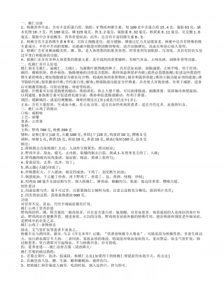 桃仁的功效,吃桃仁有什么好处.txt