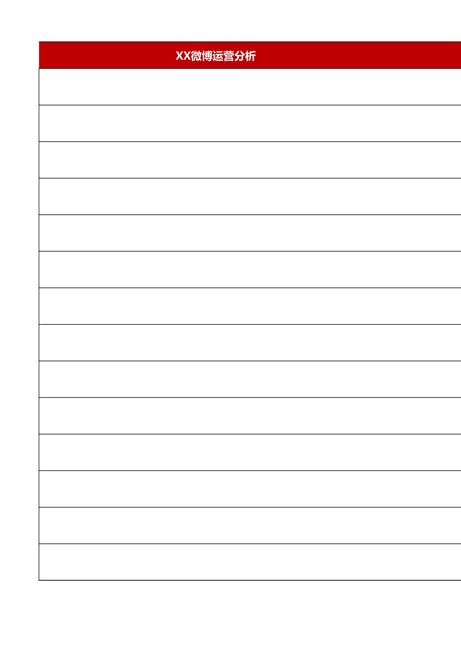 【运营管理表格】微博运营分析表模板.xlsx_第3页