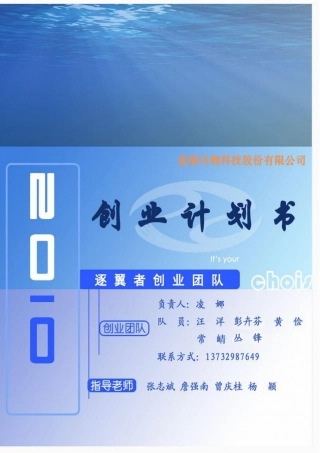 科技股份有限公司(逐翼者创业团队）。.pdf