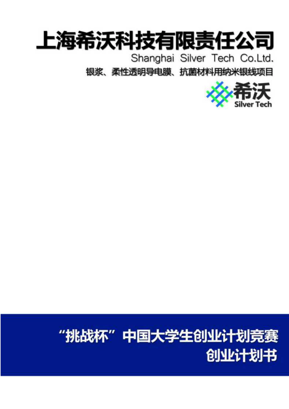 【国赛】银浆、柔性透明导电膜、抗菌材料用纳米银线项目 .pdf_第1页