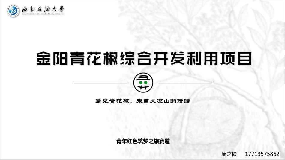 金阳青花椒综合开发利用项目_PPT【公众号：创赛指南】.pptx_第1页