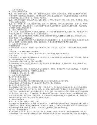 冬季幼儿吃什么 幼儿冬季的养生食谱.txt
