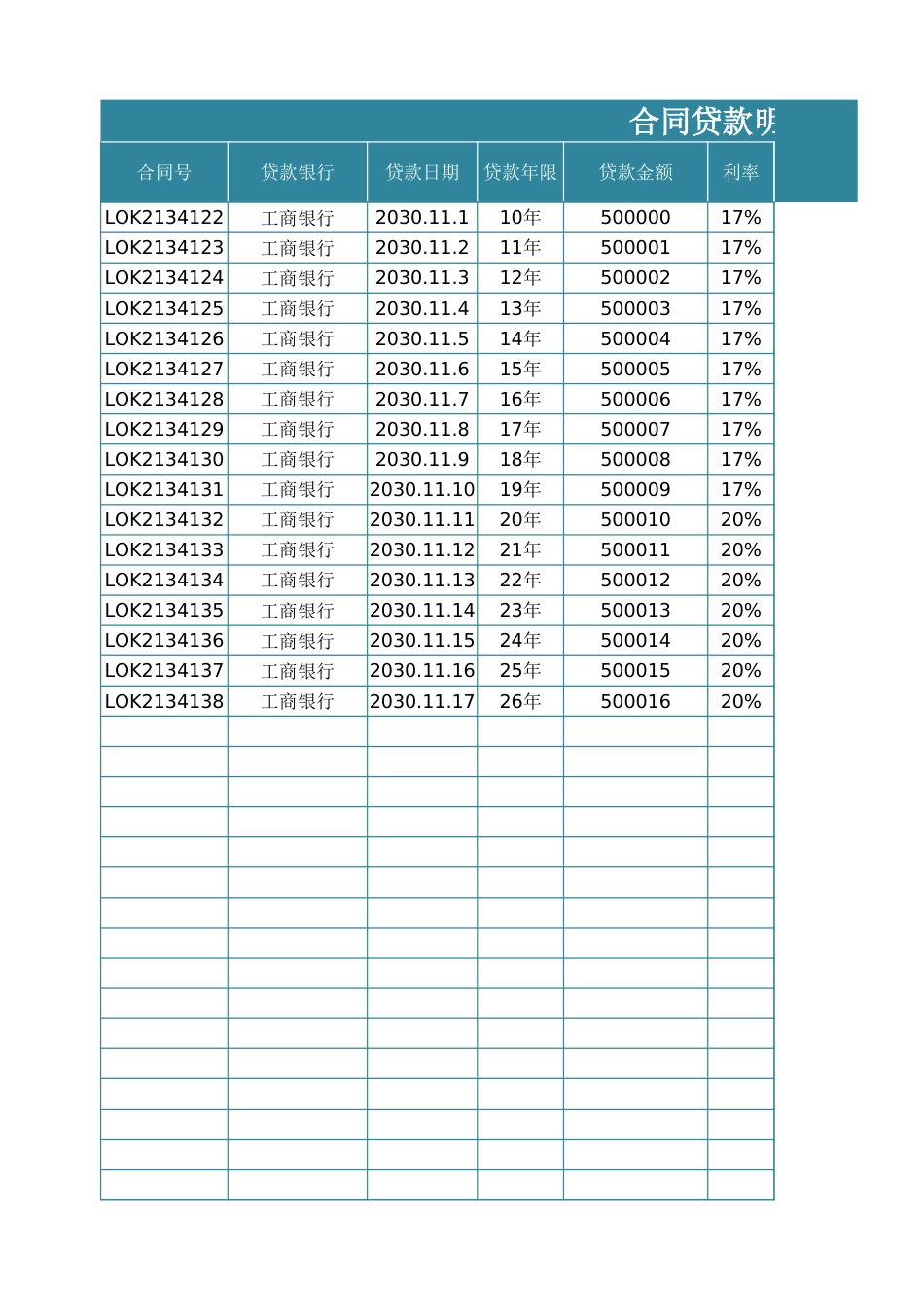 21合同贷款明细表.xlsx_第1页