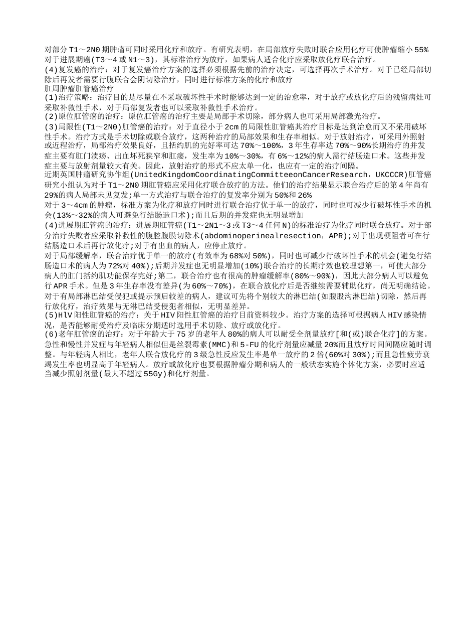 肛门肿瘤症状 肛门肿瘤的部分治疗方法.txt_第2页